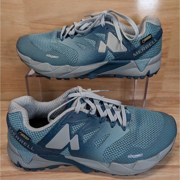 Merrell Hyperlock Trail Running Shoes Women’s 7.5 J598328 Blue Gray Athletic - Picture 1 of 9